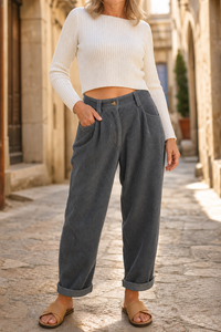 Daniela | Pleated High-Waisted Wide-Leg Pants