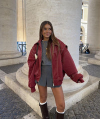 Bailey | Oversized Style Leather Bomber Jacket