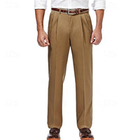 Justin | Classic Pleated Straight-Leg Pants