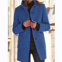 Eliana | Elegant Stand Collar Tailored Trenchcoat
