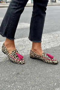 Alessandra | Women's Animal-Print Fringe Loafers