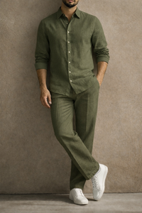 Oliver | Comfortable Relaxed Fit Linen Shirt and Pant Set