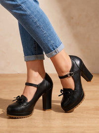 Leslie | Mary Jane Style Block Heel Sandals