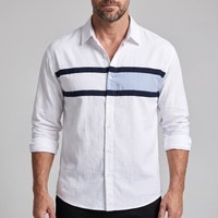 Thomas | Striped Slim-Relaxed Fit Panel Shirt