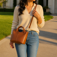 Nayeli | Soft Leather Design Sculpted Tote Bag