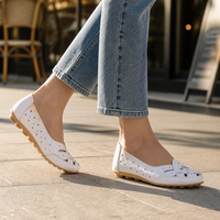 Layla | Perforated Woven Low-Cut Loafers