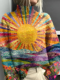 Leslie | Colorful And Cozy Statement Turtleneck Sweater