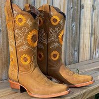Alessia | Stylish And Comfortable Sunflower Cowboy Boots