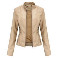 Alaina | Elegant And Contemporary Cropped Leather Jacket
