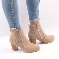 Freya | Versatile Block-Heel Suede Ankle Boots