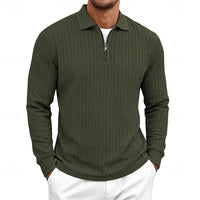 Carson | Textured Quarter-Zip Polo Shirt