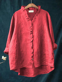 Diana | Casual Ruffle V-Neck Blouse