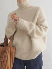 Laylani | Soft And Timeless Oversized Turtleneck Knit Sweater