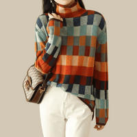 Ravelyn | Cashmere patchwork turtleneck Sweater