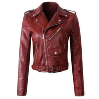 Kiara | Confident And Edgy Cropped Faux Leather Jacket