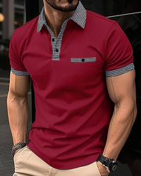 Daniel | Classic Checkered Collar Smart-Casual Polo Shirt