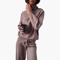 Everly | Sophisticated Turtleneck Knit Lounge Set