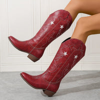 Adelina | Stylish And Comfortable Star Embroidered Cowboy Boots