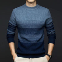 Mason | Smooth Gradient Texture Wool Knit Sweater
