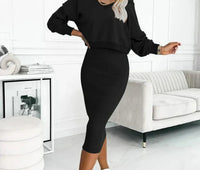 Nora | Sweatshirt & Midi Skirt Two-Piece Set