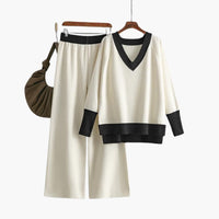 Eliana | Elegant Knit Sweater & Wide-Leg Trouser Set