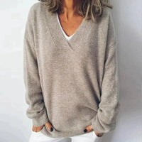 Eloise | Elegant V-Neck Knitted Sweater