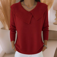 Mila | Soft Knit Sweater with Elegant Collar Detail