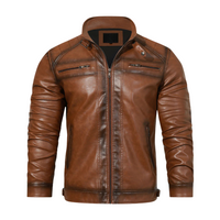 Lucas | Cruiser Leather Jacket with Zipper Pockets