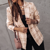 Mila | Textured Woven Houndstooth Style Blazer