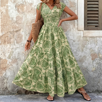 Delaney | Elegant V-Neck Style Floral Maxi Dress