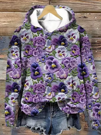 Bailey | Chic And Cozy Floral Knit Hoodie