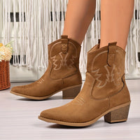 Elaine | Classic And Stylish Wide-Calf Cowboy Boots