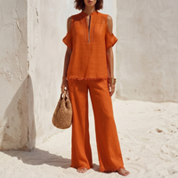 Maria | Women's Crochet Linen Vacation Set