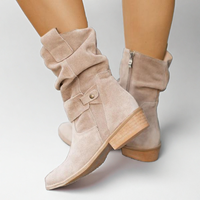 Rosalie | Relaxed-Fit Slouch Ankle Boots with Low Block Heel