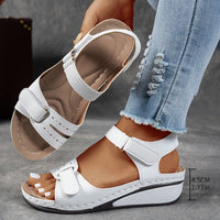 Zaria | Orthopedic Velcro Comfort Wedge Sandals