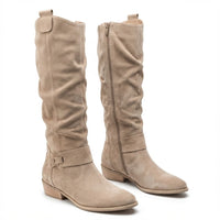 Elodie | Relaxed Ankle Strap Slouchy Knee High Boots
