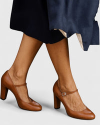 Sophie | Sophisticated Plain Strap Block Heels