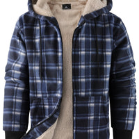 Adriel | Cozy Plaid Style Hooded Zip-Up Lumberjack