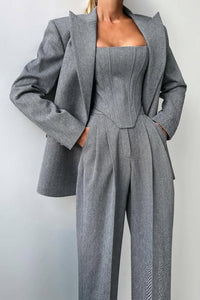 Anastasia | Women's Double-Breasted Three-Piece Blazer Set
