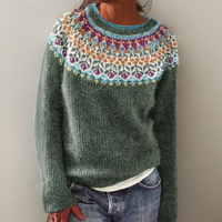 Maria | Vintage Floral Tribal Knitted Sweater
