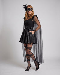 Audrey | Sheer-Overlay Adjustable Halloween Costume Dress