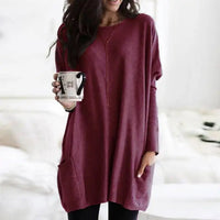 Colette | Women's Oversized Long-Sleeve Tunic with Pockets