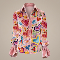 Daphne | Bold Heart Motifs Retro Blouse