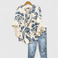 Luna | Elegant And Breathable Floral Top