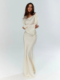 Josie | Sophisticated and Elegant Fitted Long Sleeve Maxi Dress