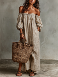 Emery | Elegant and Airy Off-the-Shoulder Maxi Dress