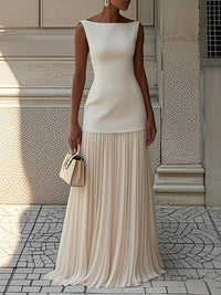 Emery | Flattering & Flowing White Maxi Dress for Women
