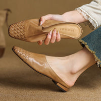 Elena | Elegant And Comfortable Woven Leather Mules