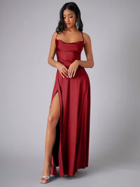 Jaslyn | Elegant Silk-Blend Sleeveless Maxi Dress