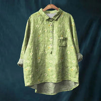Franziska | Blooming Floral Cotton Summer Blouse